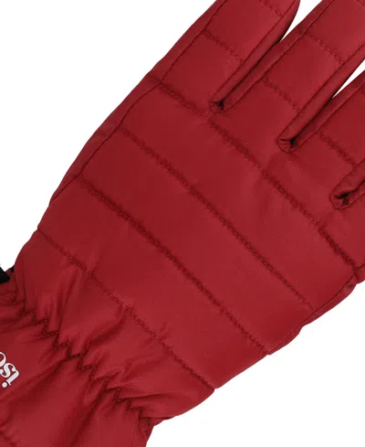 Isotoner Signature Men's Quilted Gloves In Red