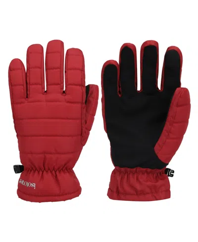 Isotoner Signature Men's Quilted Gloves In Red