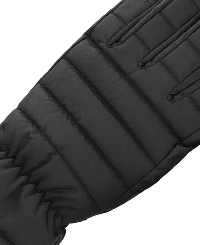 Isotoner Signature Men's Quilted Gloves In Black