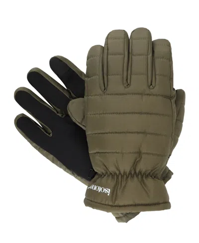 Isotoner Signature Men's Quilted Gloves In Green