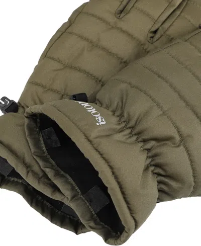 Isotoner Signature Men's Quilted Gloves In Green
