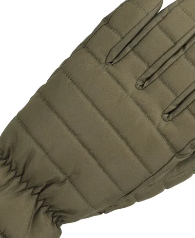 Isotoner Signature Men's Quilted Gloves In Green