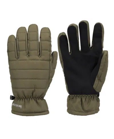 Isotoner Signature Men's Quilted Gloves In Green