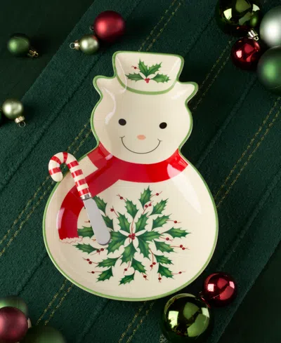 Lenox Holiday Tray With Spreader In Multi