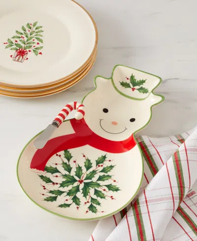 Lenox Holiday Tray With Spreader In Multi