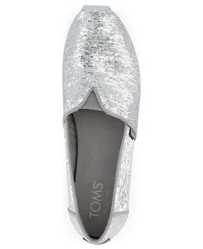 Toms Women's Womens Alpargata Classic Silver Metallic Sequins In Multi
