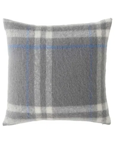Nautica Ryan Cove Plaid Faux Mohair Square Decorative Pillow, 20" X 20" In Gray