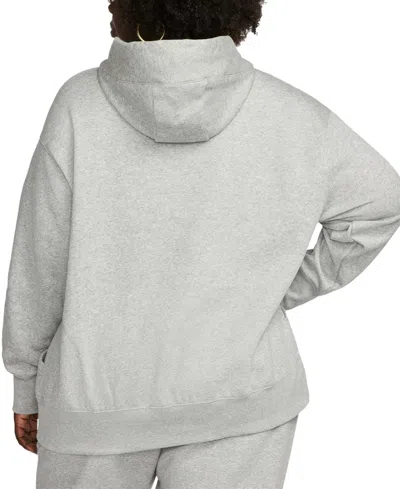 Nike Sportswear Plus Size Phoenix Fleece Oversized Pullover Hoodie In Gray
