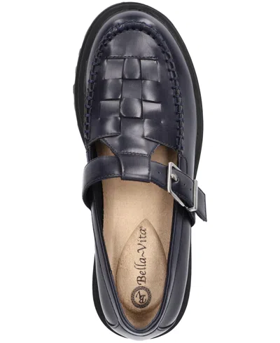 Bella Vita Women's Makell Comfort Lug Buckle Loafers In Black