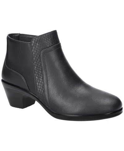 Easy Street Womens Langley Block Heel Booties In Black