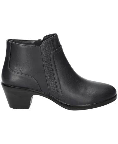 Easy Street Womens Langley Block Heel Booties In Black