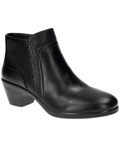 Easy Street Womens Langley Block Heel Booties In Black