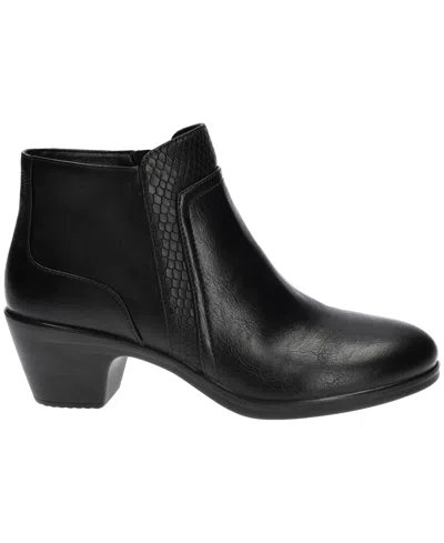 Easy Street Womens Langley Block Heel Booties In Black