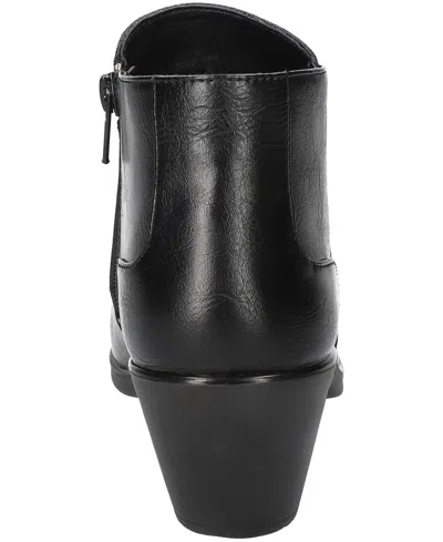 Easy Street Womens Langley Block Heel Booties In Black