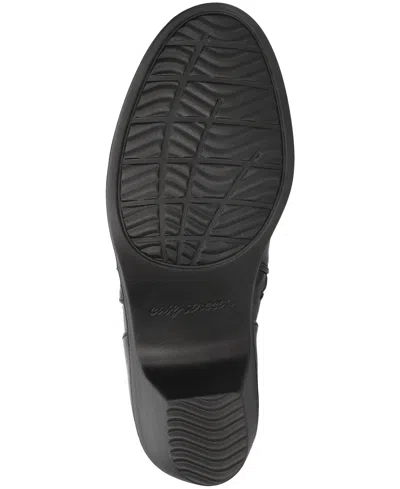 Easy Street Womens Langley Block Heel Booties In Black