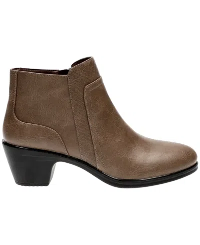 Easy Street Womens Langley Block Heel Booties In Brown