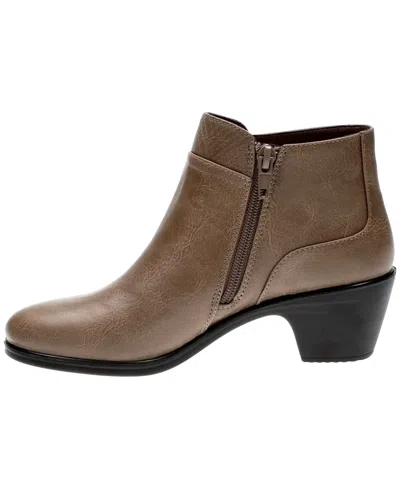 Easy Street Womens Langley Block Heel Booties In Brown