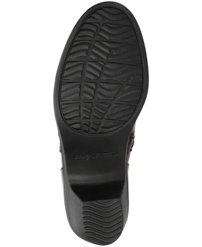 Easy Street Womens Langley Block Heel Booties In Brown