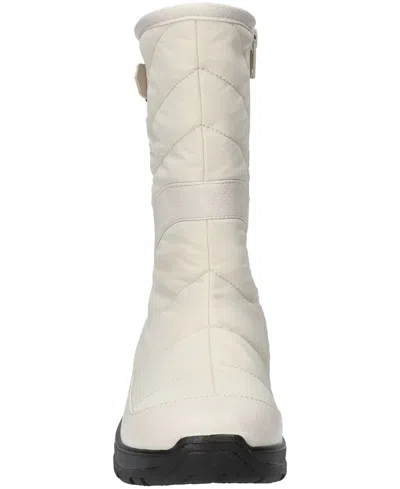 Bella Vita Women's Waterproof Round Toe Boots In White
