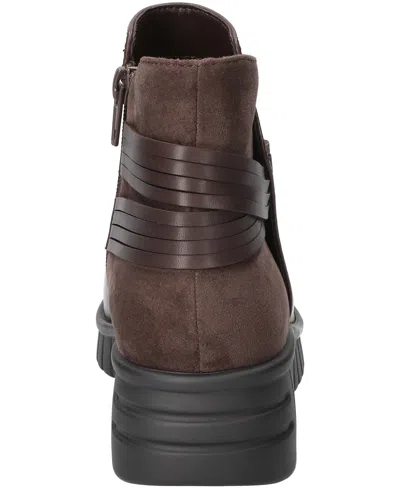 Bella Vita Women's Sueann Round Toe Ankle Booties In Burgundy