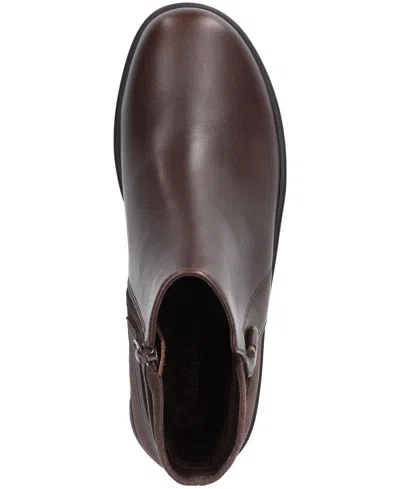 Bella Vita Women's Sueann Round Toe Ankle Booties In Burgundy