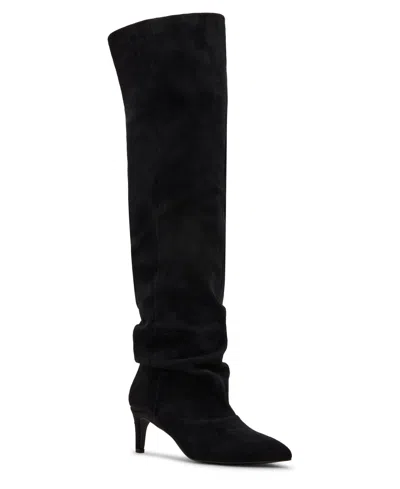 Madden Girl Women's Stassi Over-the-knee Slouchy Stiletto Dress Boots In Black