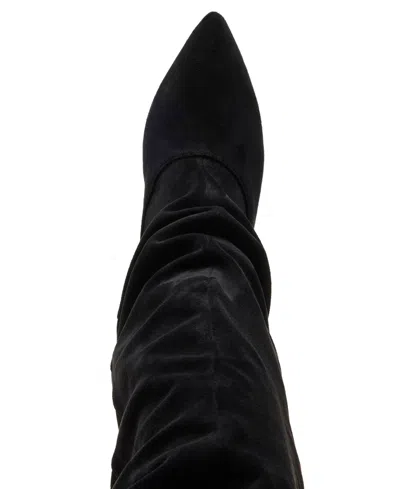 Madden Girl Women's Stassi Over-the-knee Slouchy Stiletto Dress Boots In Black