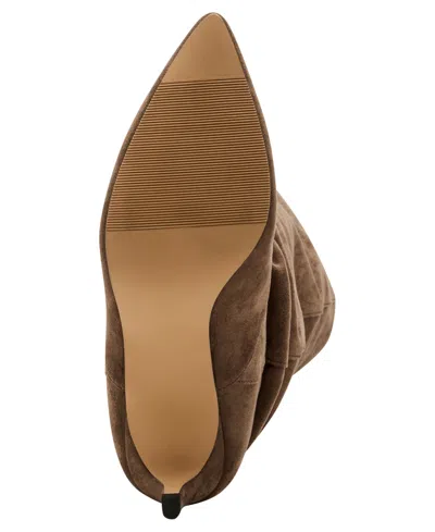 Madden Girl Womens Stassi Over The Knee Slouchy Stiletto Dress Boots Regular Wide Calf In Brown