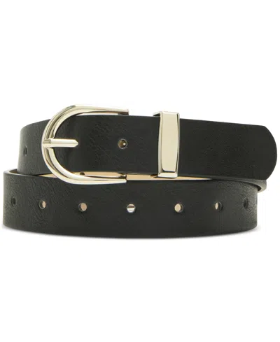Steve Madden Classic Round Buckle & Roller-buckle Belts, Set Of 2 In Multi