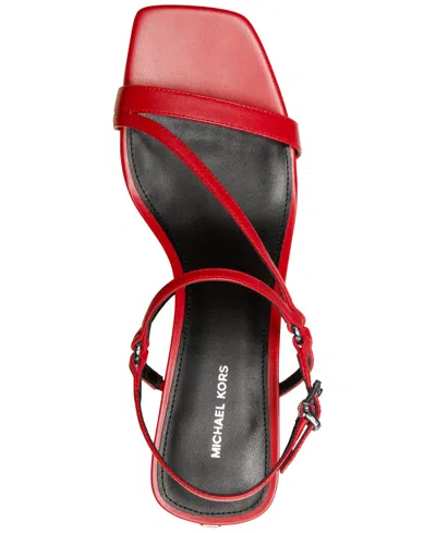 Michael Kors Michael  Women's Selina Kitten Heel Sandals In Red
