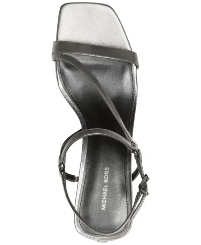 Michael Kors Michael  Women's Selina Kitten Heel Sandals In Gray