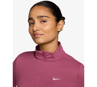 Nike Swift Dri-fit Uv Half Zip Running Top In Pink