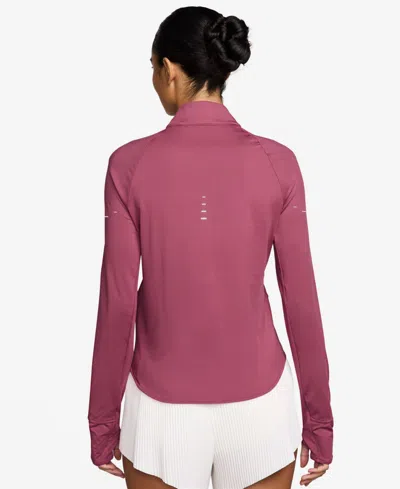 Nike Swift Dri-fit Uv Half Zip Running Top In Pink