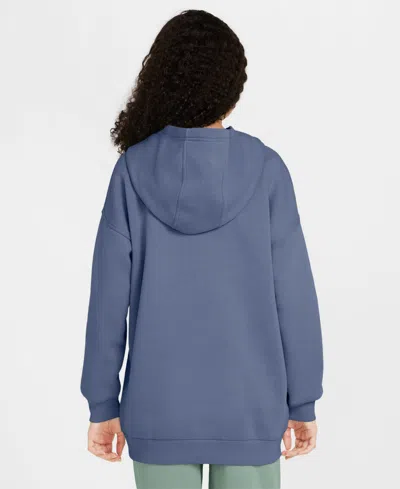 Nike Club Big Kid Girls Long Sleeve Fleece Active Hoodie In Blue
