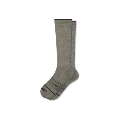 Bombas Merino Wool Blend Everyday Compression Socks (15-20mmhg) In Gray