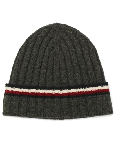 Tommy Hilfiger Men's 2-piece Wide Rib Global Stripe Cuff Beanie And Scarf Set In Green
