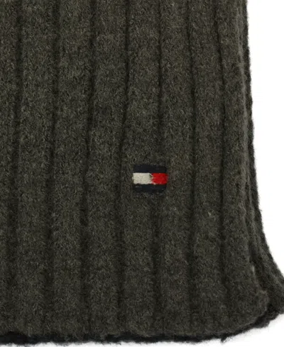 Tommy Hilfiger Men's 2-piece Wide Rib Global Stripe Cuff Beanie And Scarf Set In Green