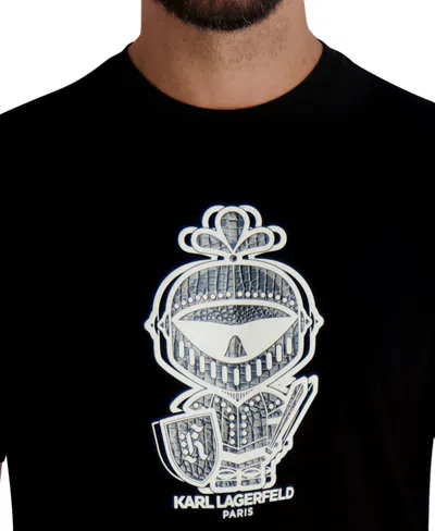Karl Lagerfeld Men's Armor Dragon Skin Printed T-shirt In Black