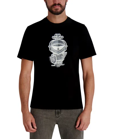Karl Lagerfeld Men's Armor Dragon Skin Printed T-shirt In Black