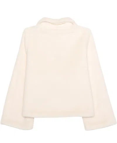 Hello Kitty Girls 2t-6x Front Button Collar Plush Jacket In White