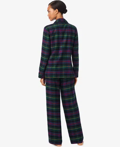 Ralph Lauren Women's Long Sleeves Notch Collar Pajama Set In Multi
