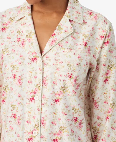 Ralph Lauren Women's Long Sleeves Notch Collar Pajama Set In White