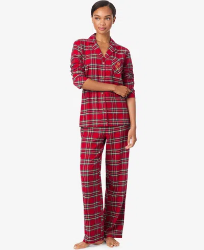 Ralph Lauren Lauren  Cotton Blend Pajamas In Red
