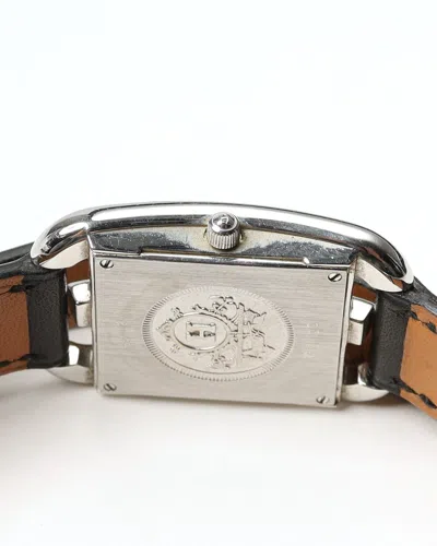 Pre-owned Hermes Hermès Cape Cod 23mm Ref Cc1.210 Double Tour Strap Watch In Gray