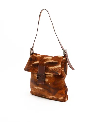 Fendi Pony Long Mamma Bag In Brown