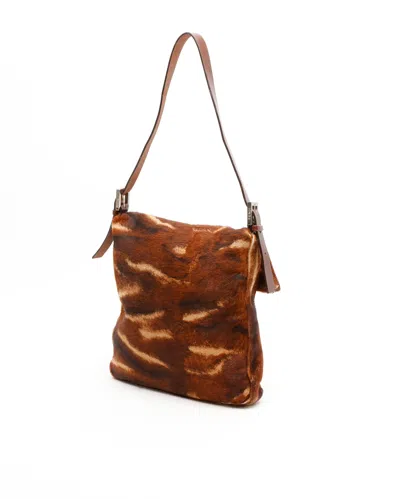 Fendi Pony Long Mamma Bag In Brown