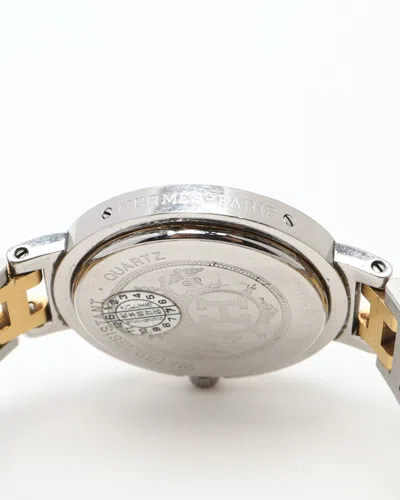 Pre-owned Hermes Hermès Clipper 30mm Watch In Sand