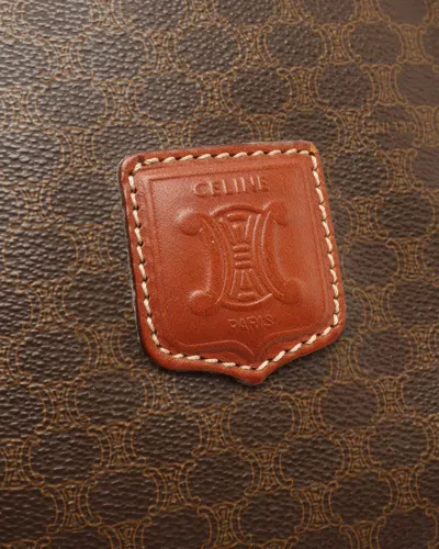 Celine Céline Macadam Business Bag In Brown