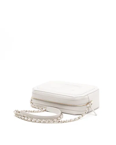 Pre-owned Chanel Cc Octagon Camera Bag In White