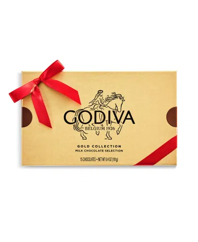 Godiva Milk Chocolate Gold Gift Box, 15 Pieces In Gold